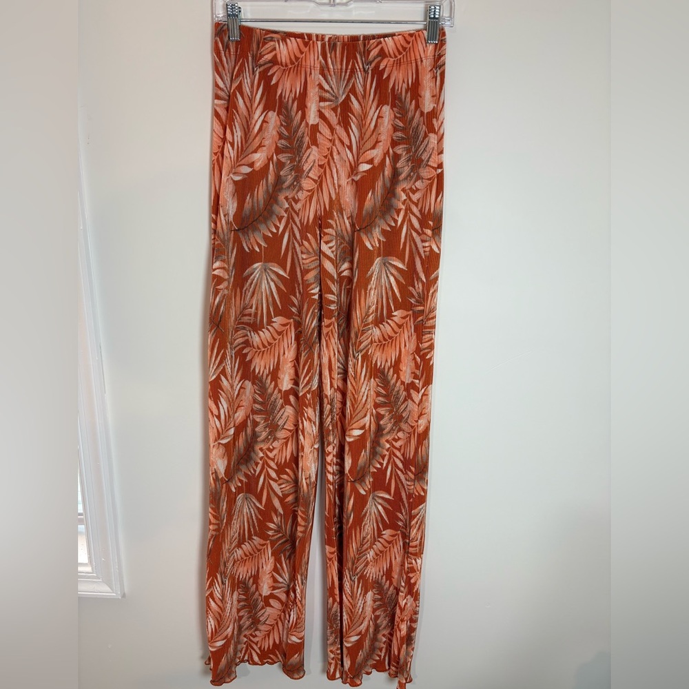 Fashion Nova Orange Tropical Print Women's 2-Piece Set